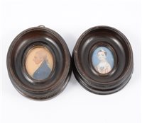 Lot 191 - English School, early 19th Century, head and...