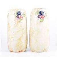 Lot 53 - Doulton Lambeth, a pair of stoneware vases,...