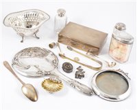 Lot 234 - Silver cigarette box, Walker & Hall, Sheffield, 1959