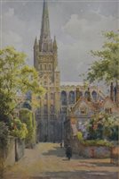 Lot 281 - After Walter Dendy Sadler, Where the widow lives, hand coloured print, 26 x 20cm, and five other prints [6].