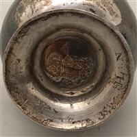 Lot 80 - Small George II silver baluster-shape caster, maker's mark T?, London, 1733.