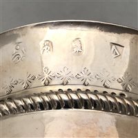Lot 94 - Queen Anne Britannia Standard two handle porringer, unclear marks, London, probably 1706.