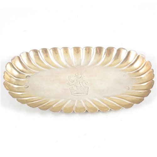 Lot 73 - George I Britannia Standard spoon tray, maker's mark rubbed, London, 1718.