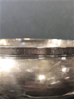 Lot 29 - French style single handle silver porringer, makers mark IA, possibly Jersey, late 17th century.