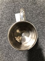 Lot 86 - Queen Anne Britannia Standard mug, Thomas Parr, London, 1704.