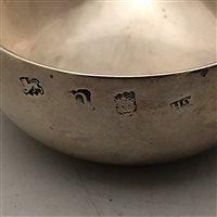 Lot 78 - George II silver pap boat, George Hindmarsh, London, 1748.