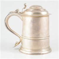 Lot 85 - George I Britannia Standard tankard, Humphrey Payne, London, circa 1716.
