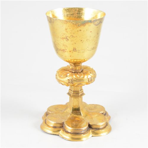 Lot 16 - AMENDMENT: Gilt metal chalice, Laibach/Ljubljana, probably 17th century.