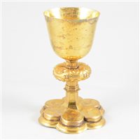 Lot 16 - AMENDMENT: Gilt metal chalice, Laibach/Ljubljana, probably 17th century.