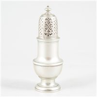 Lot 79 - George I silver caster, probably Samuel Welder, London, probably 1735.