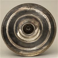 Lot 17 - White metal chalice, single mark only S.MD, perhaps 18th century.