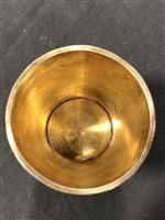 Lot 23 - Continental silver gilt beaker, maker's mark only AAH, probably late 18th century.