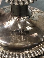 Lot 47 - French silver chalice, maker's mark only partially struck, Paris, circa 1780.