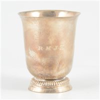 Lot 32 - French silver beaker, Sainte Menehould, circa 1750-60.