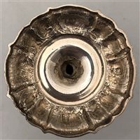 Lot 91 - George II silver taperstick, probably James Gould, London, 1734.