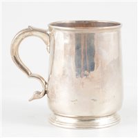 Lot 603 - George II style silver mug, marks cancelled, remarked London 2019
