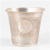Lot 2 - Danish silver beaker, maker's mark AHS, Copenhagen, 1769.