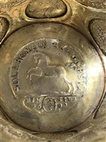 Lot 49 - German silver parcel gilt beaker, set with 18th century coins.