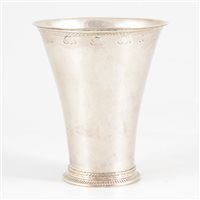 Lot 3 - Finnish silver beaker, maker's mark CB, possibly Loviisa, circa 1800.