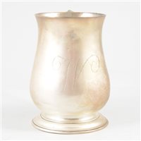 Lot 100 - George III silver baluster mug, Francis Crump,  London, probably 1763.