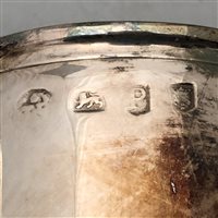 Lot 103 - George II silver mug, maker's mark rubbed, London, 1730.