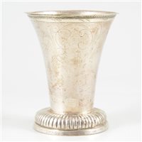 Lot 7 - Swedish silver beaker, Sven Wallman, Göteborg, 1700.