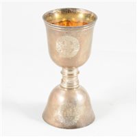 Lot 126 - William IV silver 'egg timer' travelling communion set, Charles Rawlings & William Summers, London, 1813.
