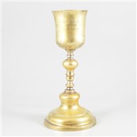 Lot 48 - Portuguese silver gilt chalice, Porto, 1843-50.