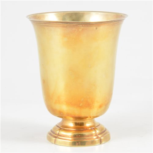 Lot 44 - French silver gilt bell-shape beaker, possibly Dennis Bourgoin, Paris, circa 1780.