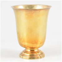 Lot 44 - French silver gilt bell-shape beaker, possibly Dennis Bourgoin, Paris, circa 1780.
