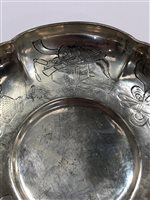 Lot 66 - Pair of Chinese silver tea saucers, Wang Chung of Hong Kong, 1880-1900.