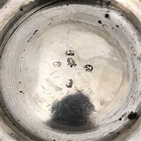 Lot 105 - George II silver coffee pot, maker's mark partially struck, possibly Isaac Cookson, Newcastle, 1749.