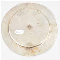 Lot 18 - Eastern European white metal paten, formally the top of a small tazza.