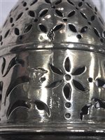 Lot 104 - Pair of Queen Anne Britannia Standard baluster-shape casters, probably Charles Adam, marks rubbed.
