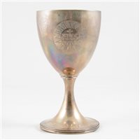 Lot 117 - George III silver chalice, Hester Bateman, London 1787.