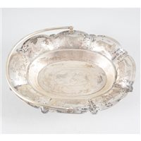 Lot 53 - White metal dessert basket, unmarked, probably Eastern European, circa 1840.