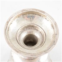 Lot 115 - Commonwealth period chalice and paten, single punched mark of star/floret only