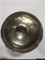 Lot 115 - Commonwealth period chalice and paten, single punched mark of star/floret only