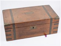 Lot 142 - Victorian walnut writing slope