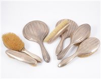 Lot 240 - Silver-back dressing table wares, Daniel Manufacturing Company, Birmingham, 1929