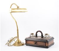 Lot 93 - Brass desk lamp