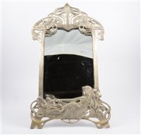 Lot 241 - A late 20th Century Art Nouveau style easel mirror