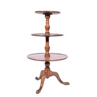 Lot 434 - Victorian mahogany three-tier dumb waiter