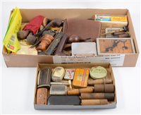 Lot 169 - A collection of old clay and briar pipes and other smoking related items.