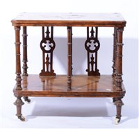Lot 417 - Victorian walnut whatnot