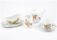Lot 120 - Collection of Royal Worcester Evesham Vale dinner, breakfast and tea wares