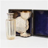 Lot 130 - Victorian silver three-piece Communion set, Charles Rawlings and William Summers, London, 1847.