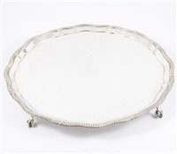Lot 263 - A silver salver by Thomas Bradbury & Sons, London 1903