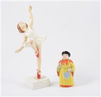Lot 2 - Royal Worcester candle snuffer, Chinaman with a fan