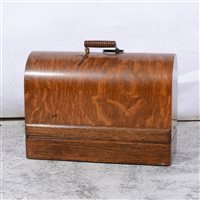 Lot 141 - Singer sewing machine and a Butler's tray